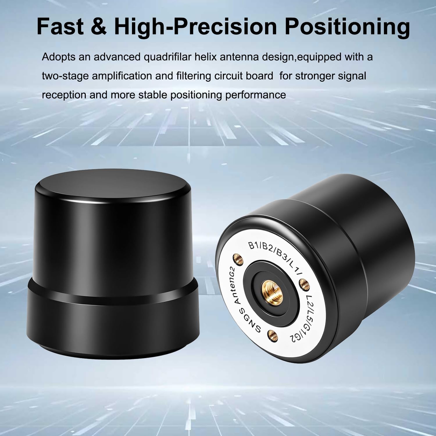 RTK GNSS Antenne active haute précision Helix Positionnement GPS GLONASS Beidou BDS Galileo UAV 4 étoiles multi-fréquences à gain élevé SMA Connecteur antenne Slinkdsco