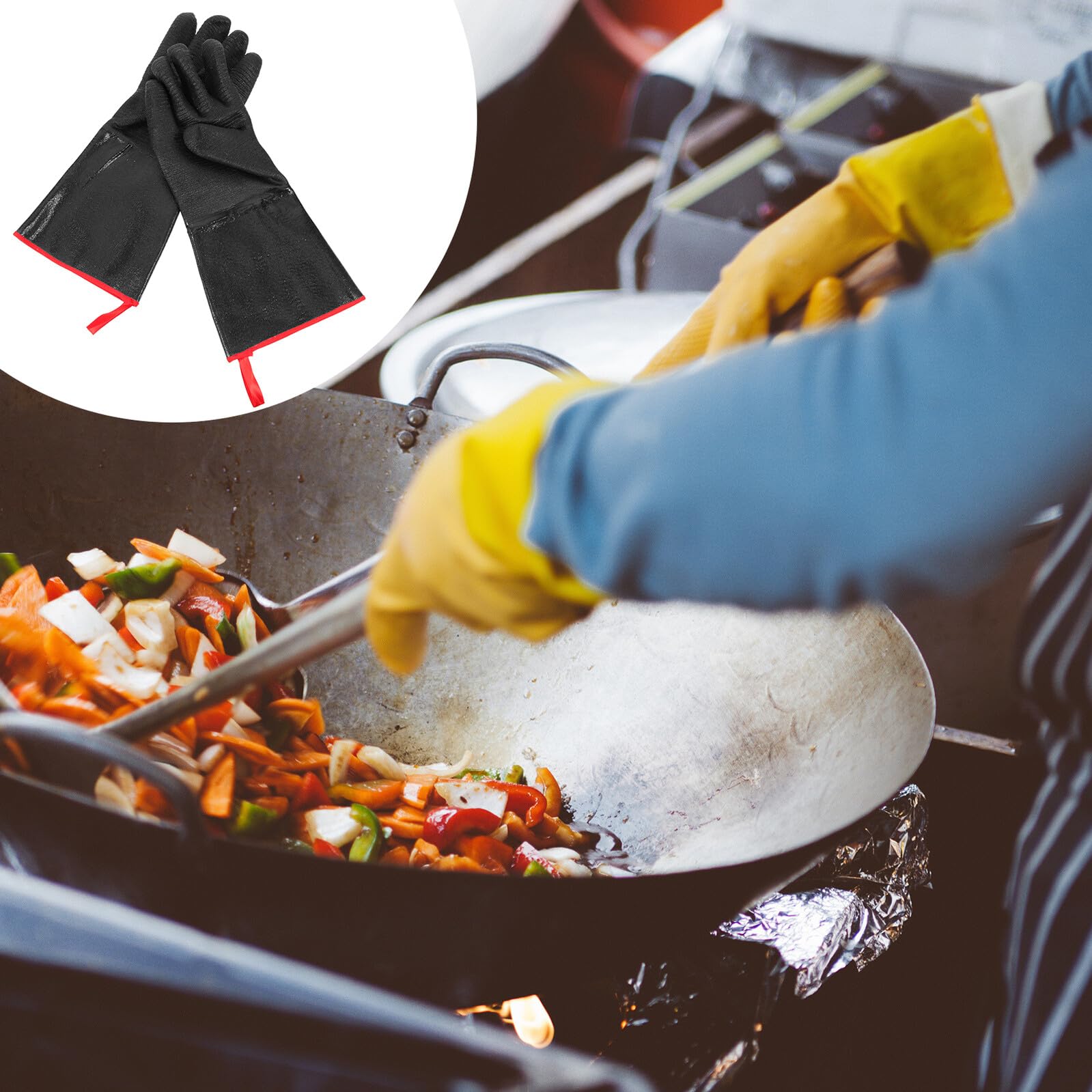 Guantes De Protección Contra El Calor Guantes a Prueba De Calor Black
