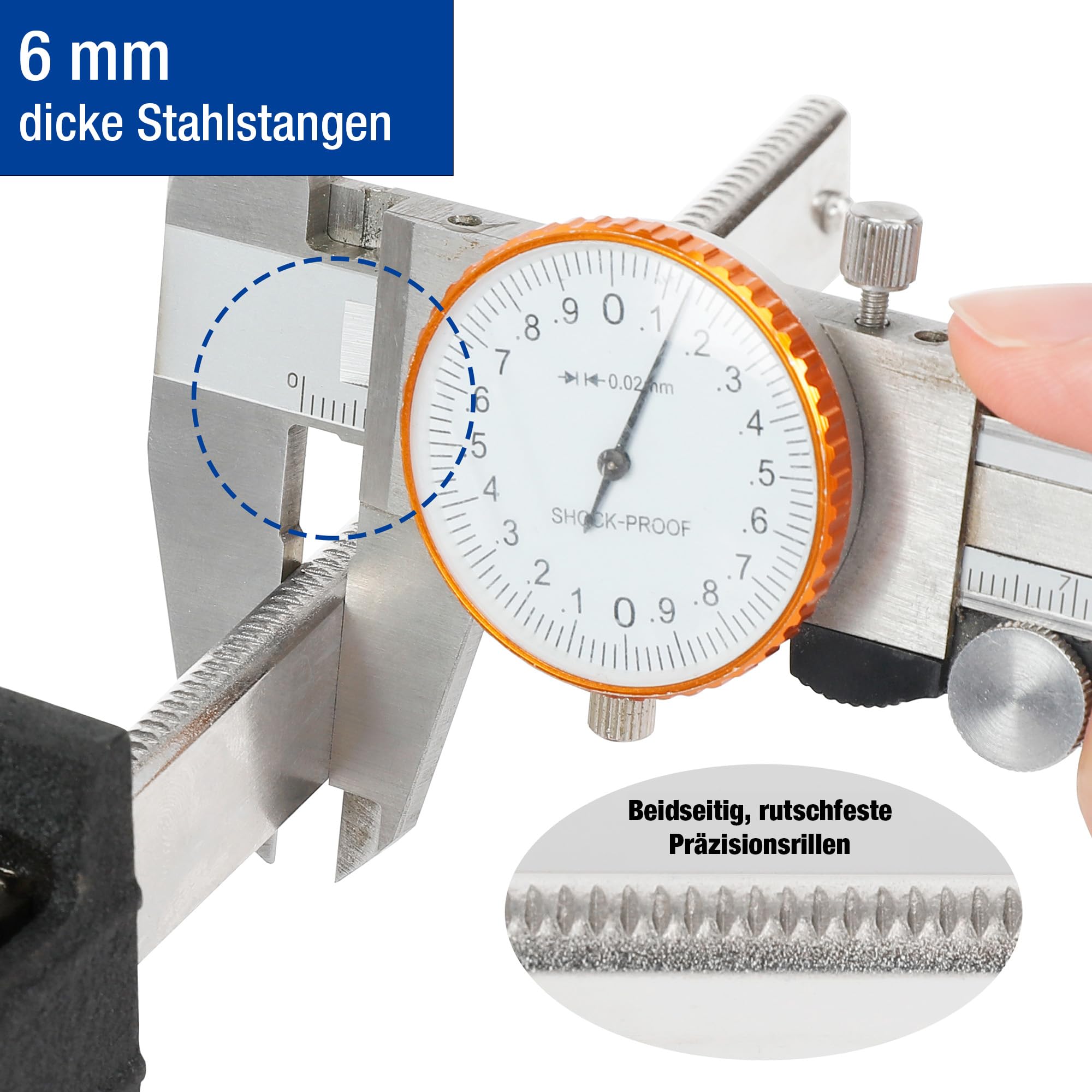 WORKPRO Schraubzwingen Set 4 Stück Spanner, Schraubzwingen-Sets mit Spannweite 150mm/300mm, Spannkraft 272kg, Ausladung 60mm, Stahl und Nylon für Holzbearbeitung präzises Fixieren von Holzwerkstücken