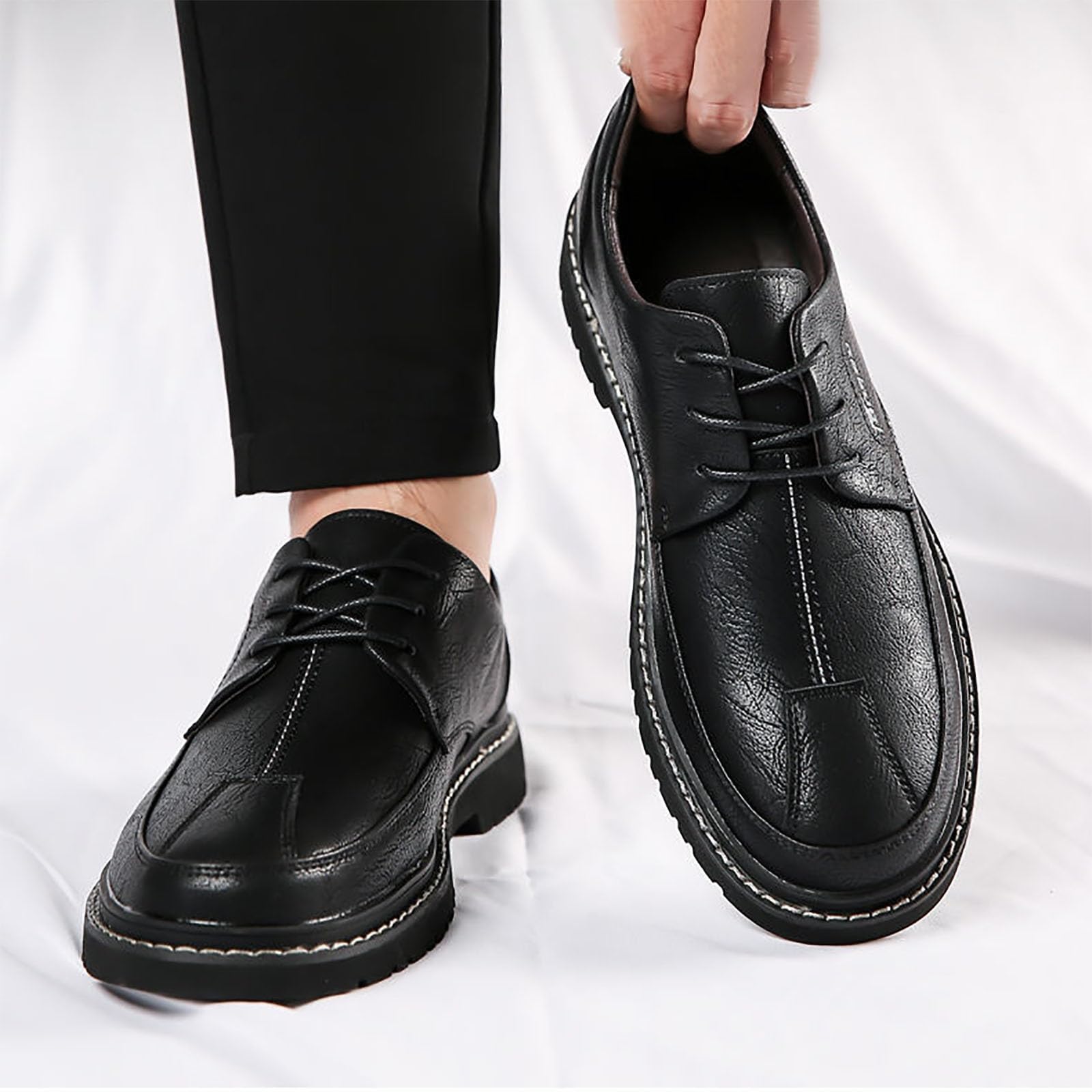 Scarpe Oxford da Uomo Scarpe Eleganti da Uomo di Alta qualità Scarpe Eleganti da Uomo Classiche Stringate Traspiranti