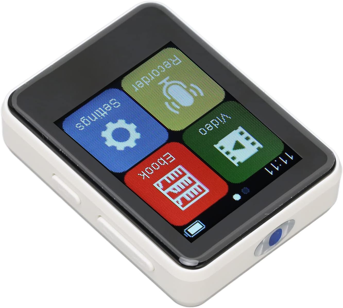 Sorandy Portable MP3 Player, 1.8 Inch Touch HD Screen Bluetooth Music Player with E Book FM Radio Support Memory Card 500mAh (White)