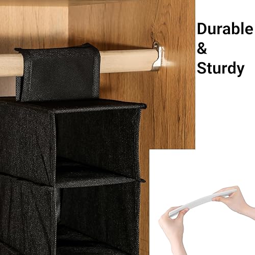 Miniatura 2 de Gurajo Organizador de sombreros, perchero para gorras de béisbol, organizador colgante de armario con 10 bolsillos y funda, soporte plegable para