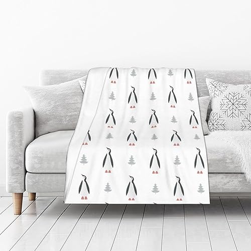 Miniatura 2 de Manta de pingüino para mujer, suave manta de forro polar de verano, lavable, manta ligera de viaje para sofá, cama, sillón durante todas las