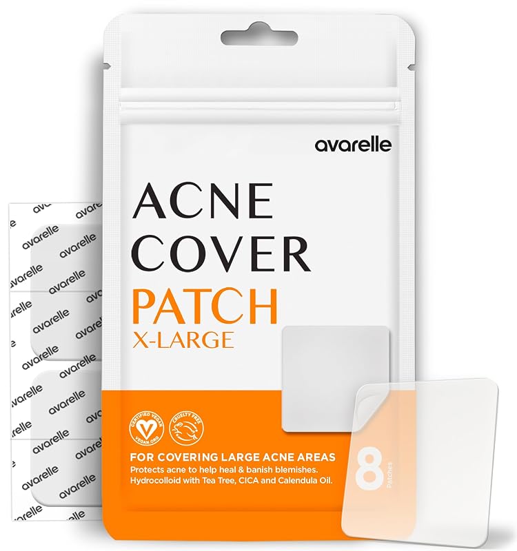 Tiras hidrocoloides XL AVARELLE para cuidados localizados, 8 unidades
