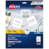 Avery® Clean Edge Inkjet Printable Multipurpose Card, White, 35702 – view 1