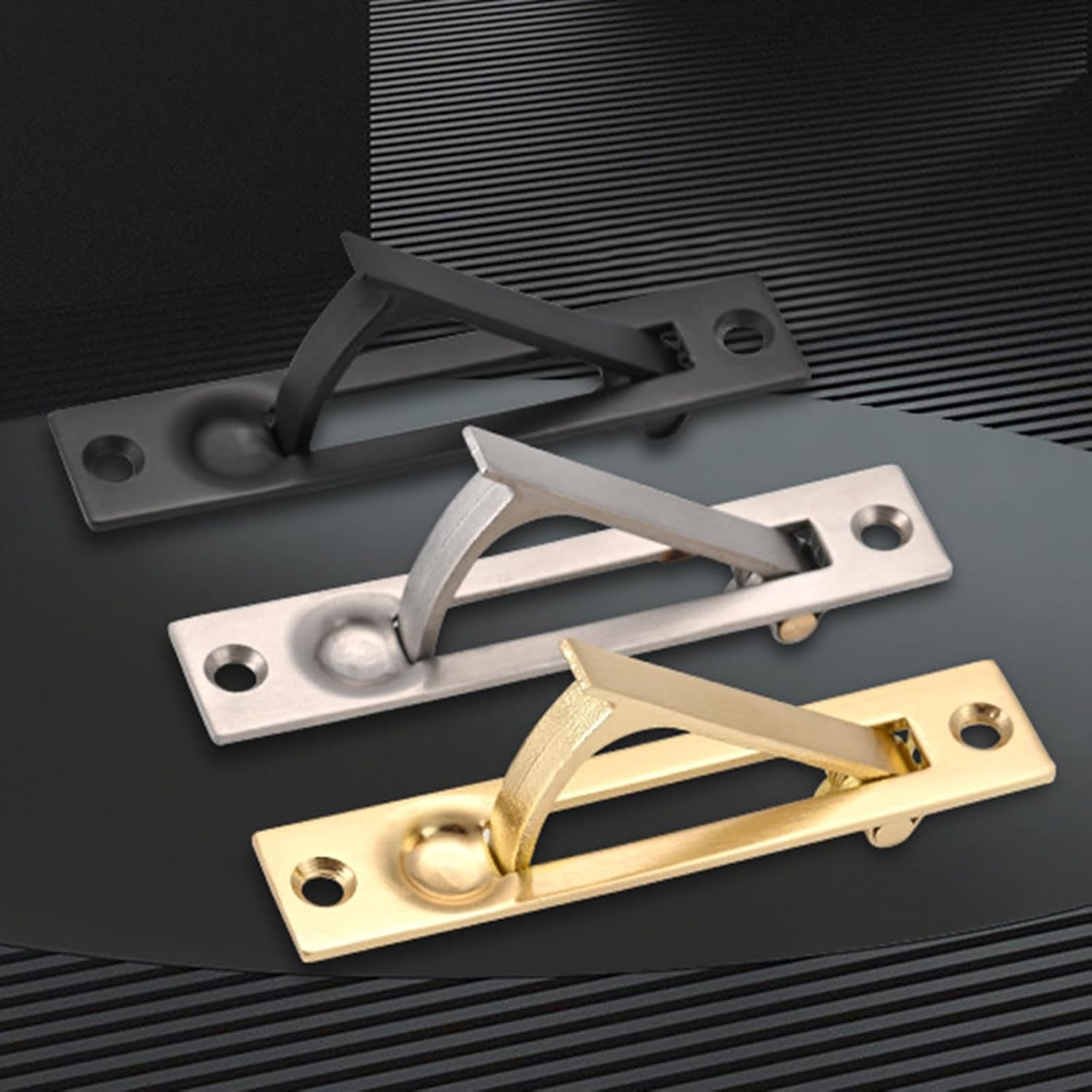 Brushed Silver Pocket Door Hardware Durability Zincs Alloys Flush Edges Handles Easyly Installation Matte Black Pocket Door Hardware