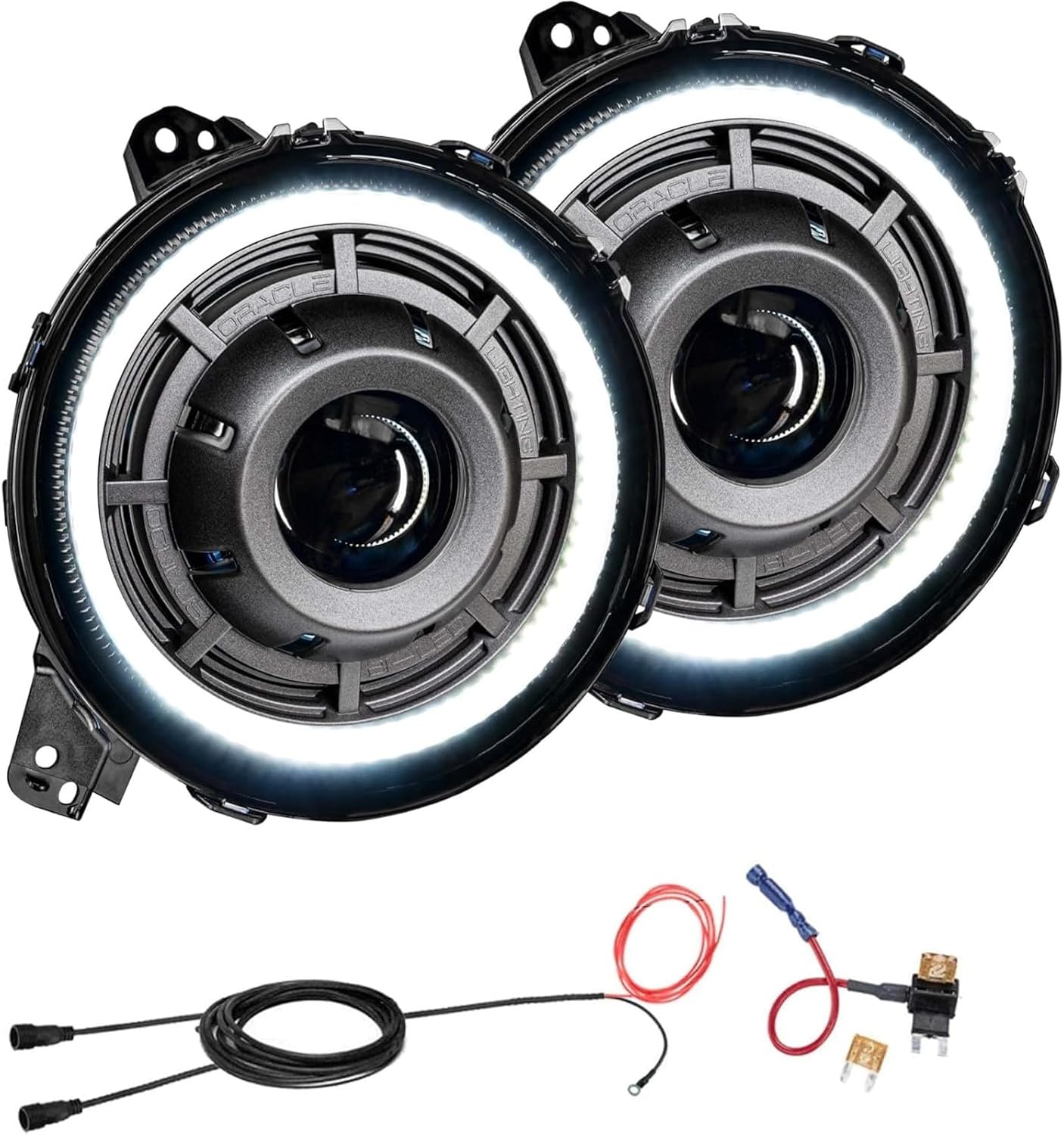 ORACLE Lighting 5839-504-PAU Oculus™ Bi-LED Projector Headlights for Jeep JL/JT - Graphite Metallic