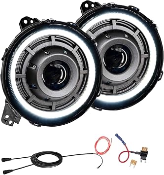 ORACLE Lighting 5839-504-PAU OculusTM Bi-LED Projector Headlights for Jeep JL/JT - Graphite Metallic