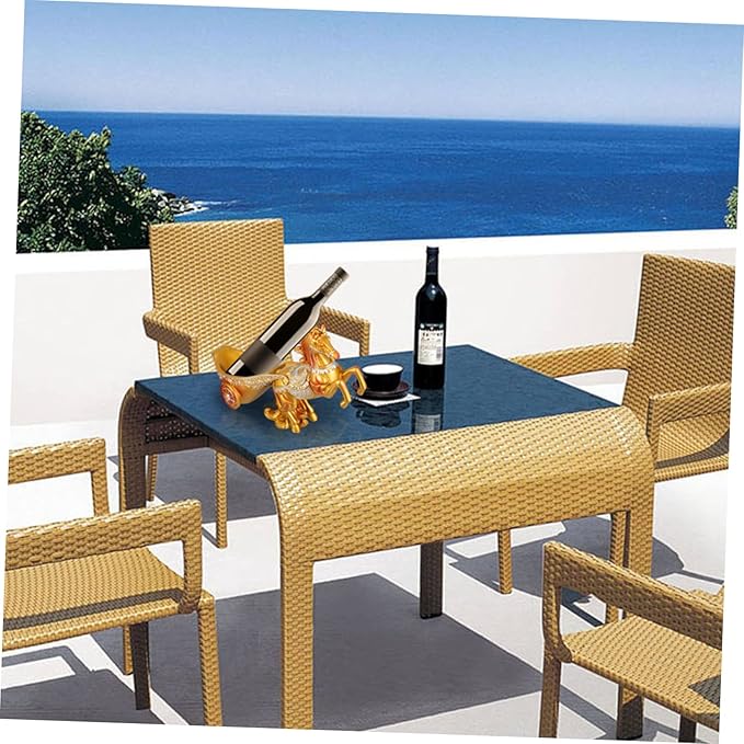 Zerodeko Soporte para Botellas de Vino Diseño Carruaje Dorado miniatura 2