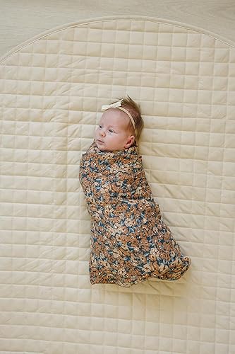 Vista 37 de Mebie Baby Manta de muselina Autumn Bloom, manta moderna y neutra para bebé niña o niño, mantas suaves para bebé, manta para recién nacido, 0-3