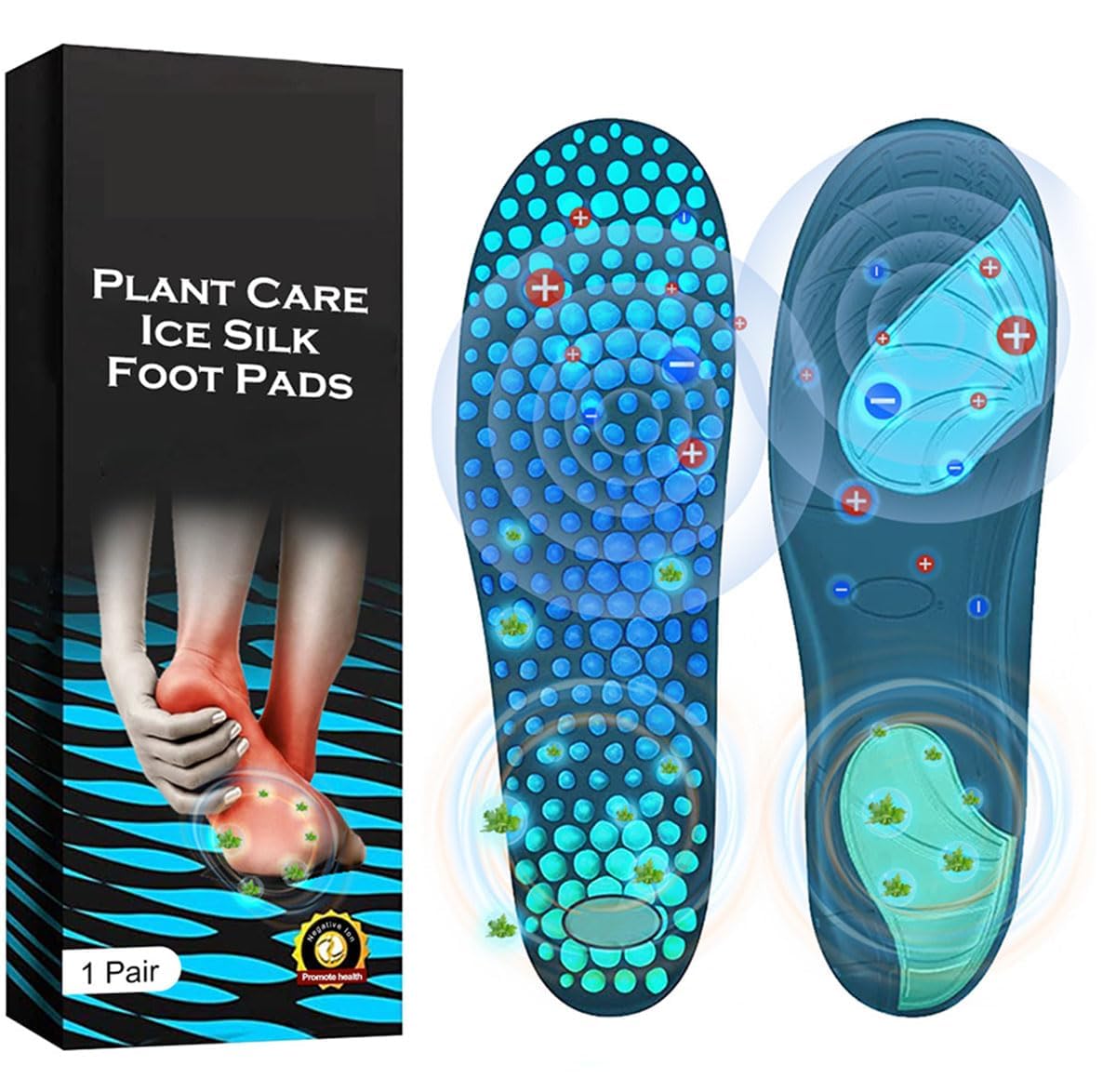 NALACAL Magnetic Acupressure Insoles for Feet, Orthopedic Shiatsu Massage Shoe Inserts for Comfort and Support, Shock Absorbing and Non-Slip Foot Care