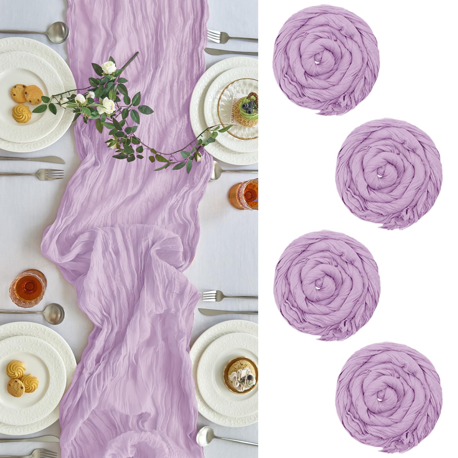 Pink Cheesecloth Table Runners - Fall Party Decor -27