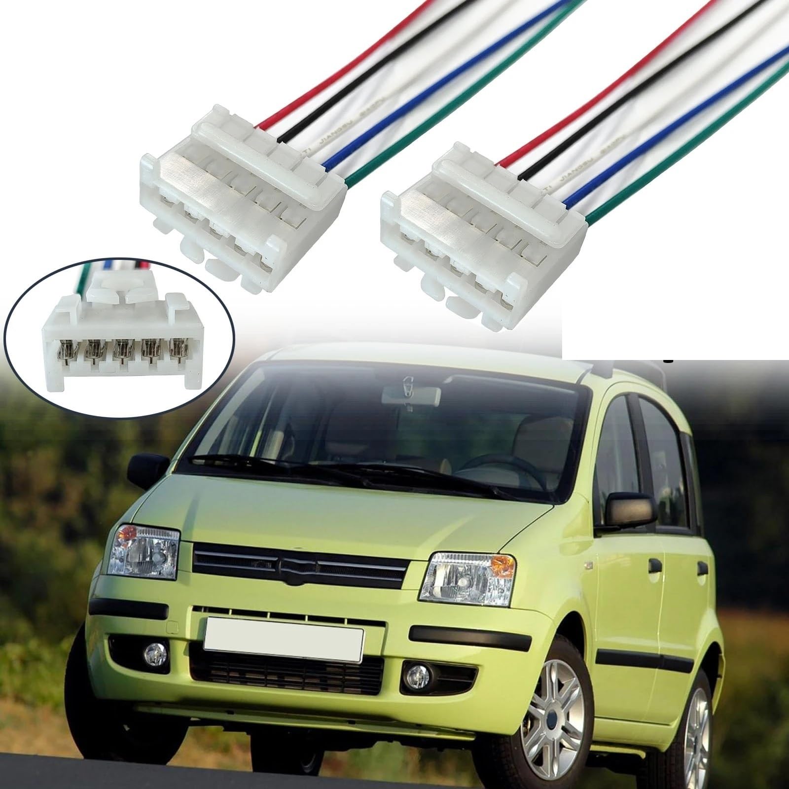 Kit connettori auto Compatibile con FIAT per Panda 169 2003-2012 51277277 Connettore per lampada fanale posteriore a 5 pin cablaggio precablato
