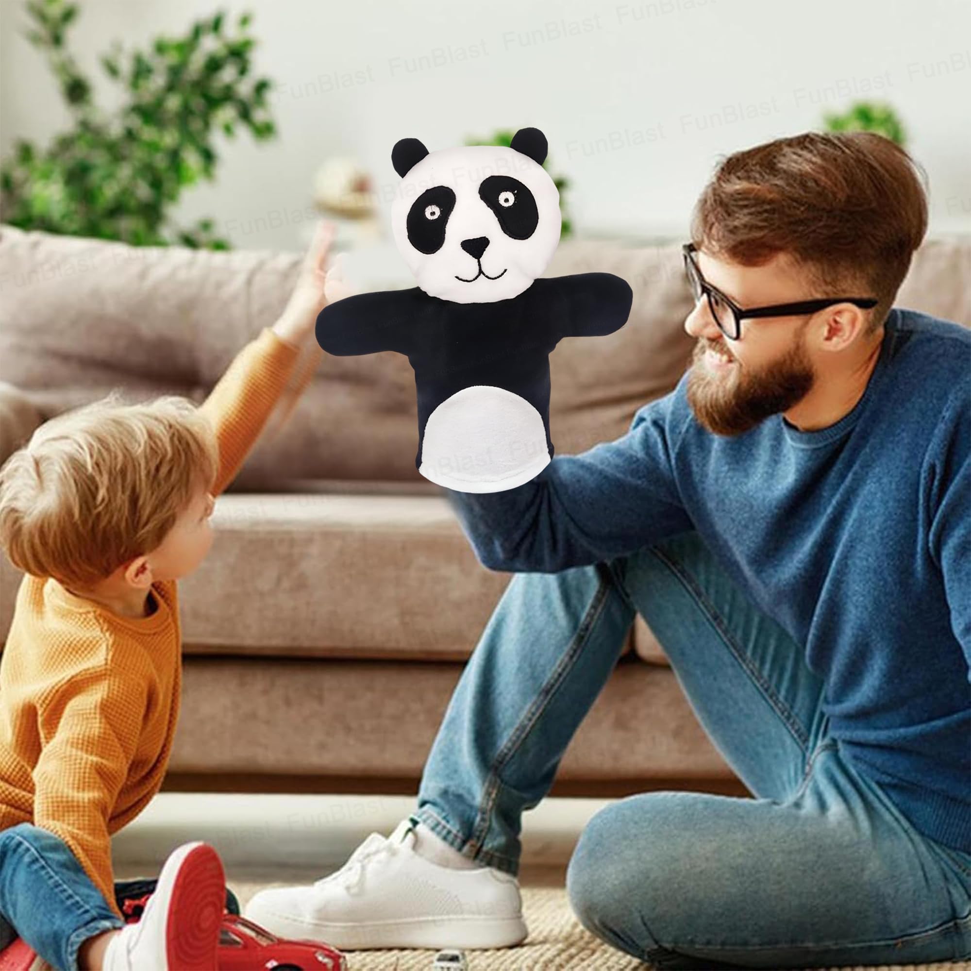 FunBlast Hand Puppets for Kids - Story Telling Puppet for Kids, Hand Puppet Toy, Plush Animals Puppet Toys, Fun Play Learning Toys (Panda) 2