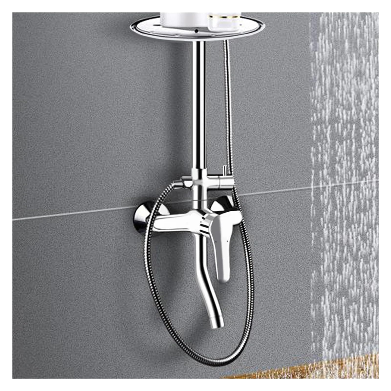 10-1PC Válvula desviadora de cabezal de ducha de 3 vías, interruptor de tres funciones, adaptador, conector, grifo, accesorios de baño for hotel y hogar(10PCS)