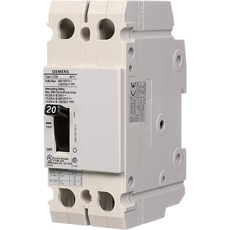 SIEMENS BQD2100 100-Amp Circuit Breaker - Double Pole, 480Y/277V AC, 14KAIC, Bolt-In Type