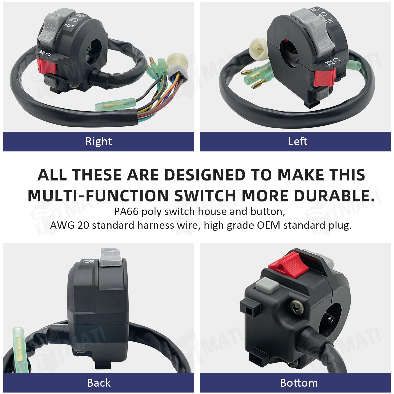 Amazon.com: M MATI Left Handlebar Control Start Engine Run Off