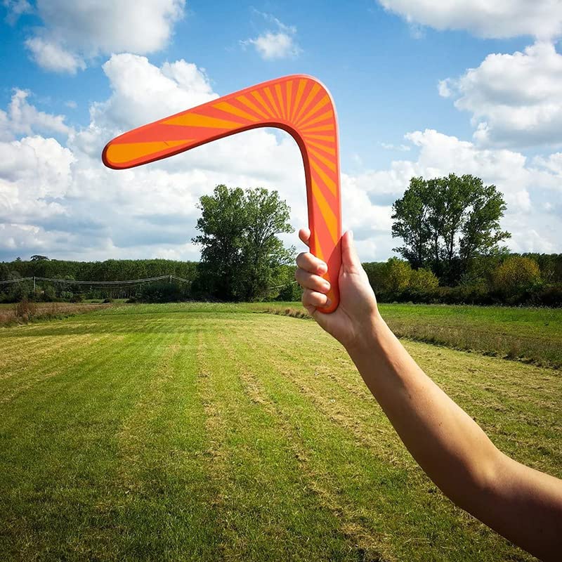 Boomerang Débutant En Bois - 2 Pièces Forme V - Retournant - Pour Enfants/Adultes - Jeu Plein Air