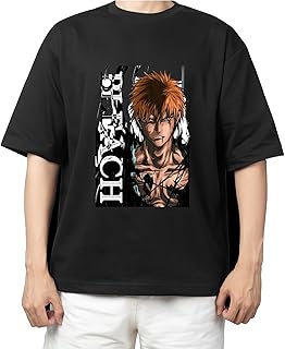 Anime Bleach Kurosaki ichigotoshiro t-shirt black 6
