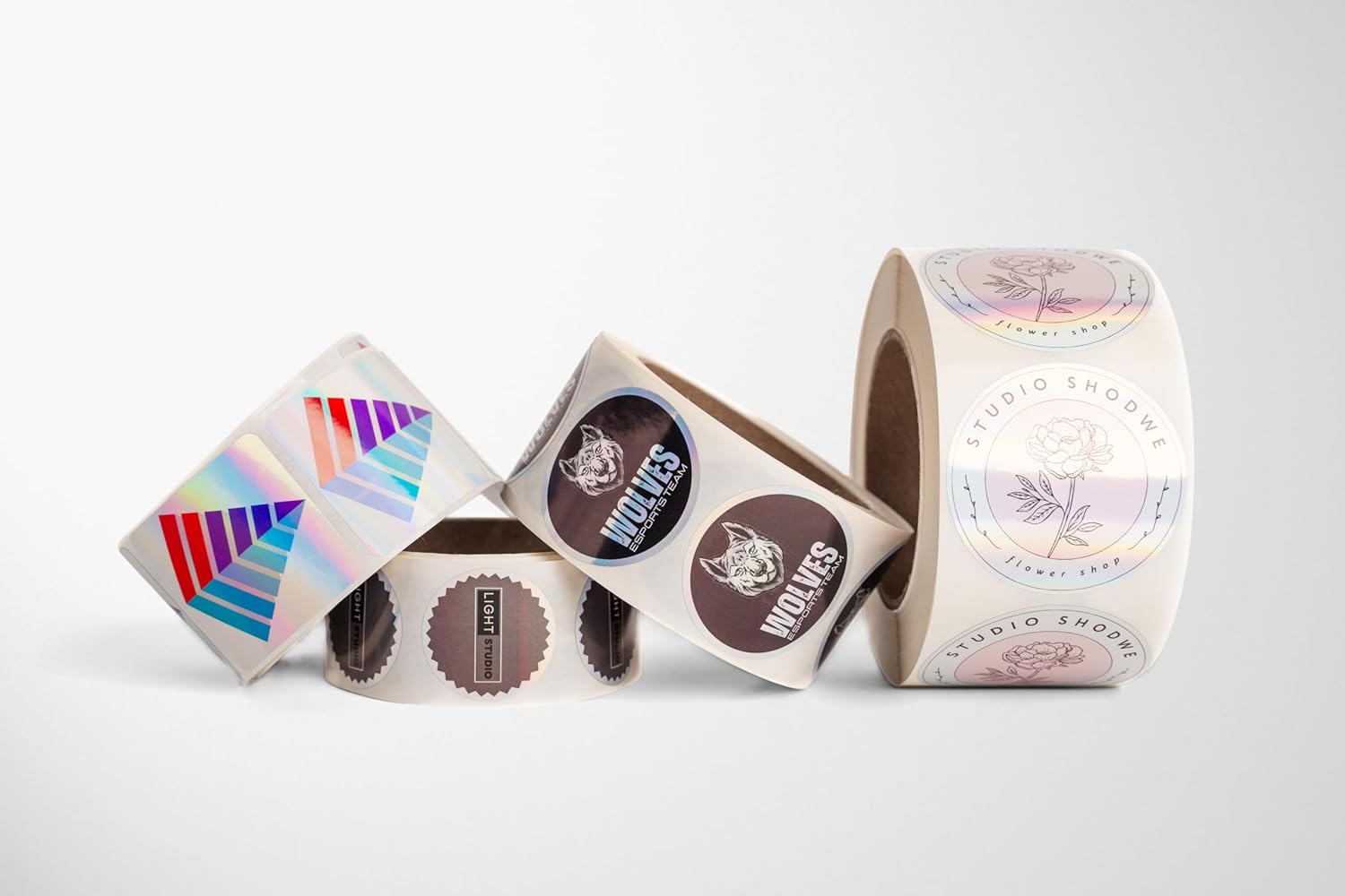 CustomBrandWare Build Your Own Stickers - Any Design Or Logo - Personalize Business - 50+ Roll - Multi Shapes, Sizes, Backgrounds, Text - Gloss/Matte Labels (3 inch Circle)