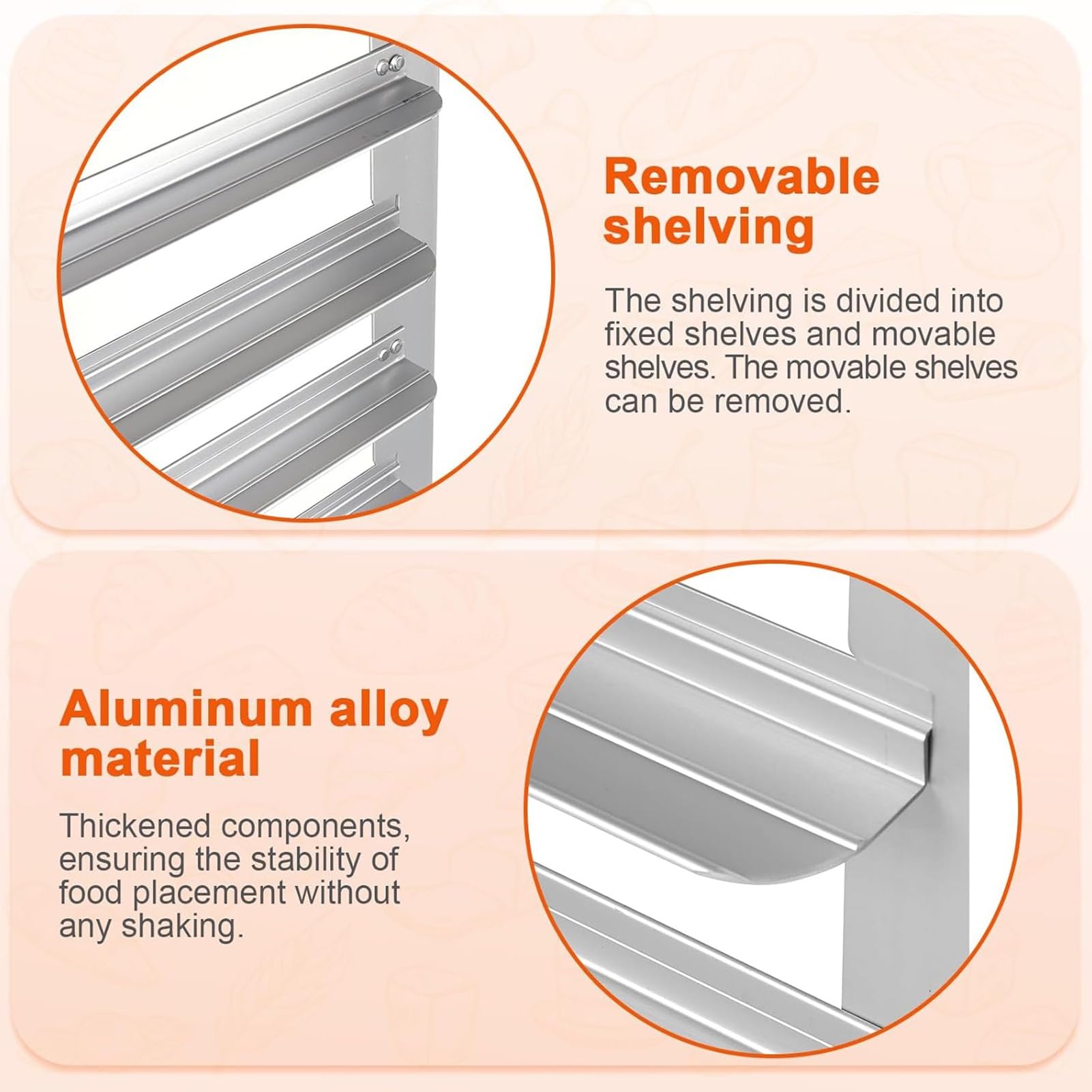 Estante Para Panadería - Estante Comercial De Aluminio Para Panadería, Rejilla De Enfriamiento Con Ruedas Giratorias De Alta Resistencia, Equipo Para Hornear Pan