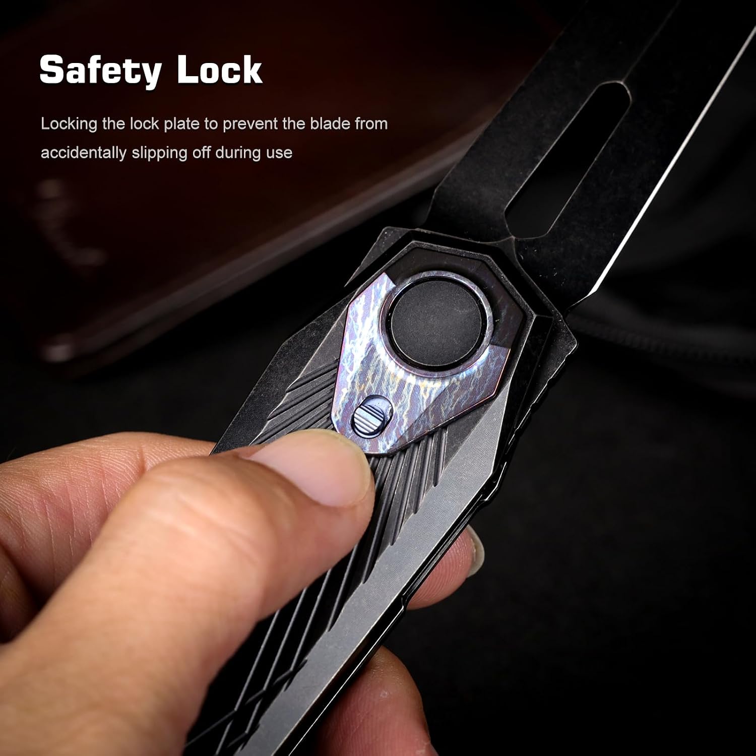 REMETTE RT-Infinite Power EDC Pocket Knife, M390 Blade Titanium Handle RTIP (Black/Stonewashing)