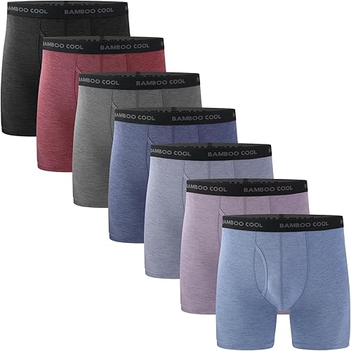 BAMBOO COOL - Calzoncillos para hombre, cómodos y suaves, de viscosa de bambú (paquete de 4)