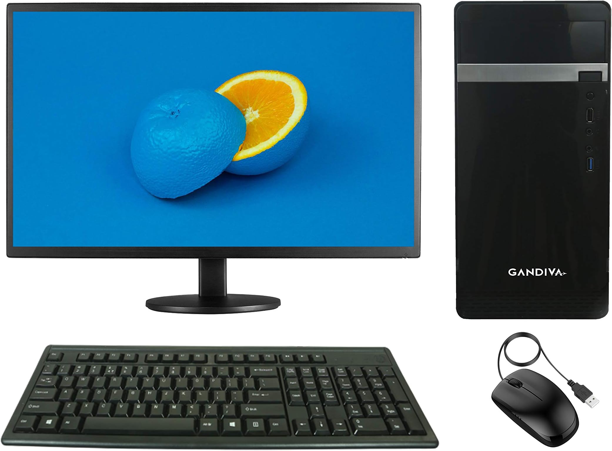 Gandiva® Professional 20-inch All in One CI5 Desktop Computer(Core I5 3rd Gen/8GB/240GB SSD/2GB Graphics/Windows 10 (Trial Version)) MS Office(Trial Version) & Antivirus(Free Version)