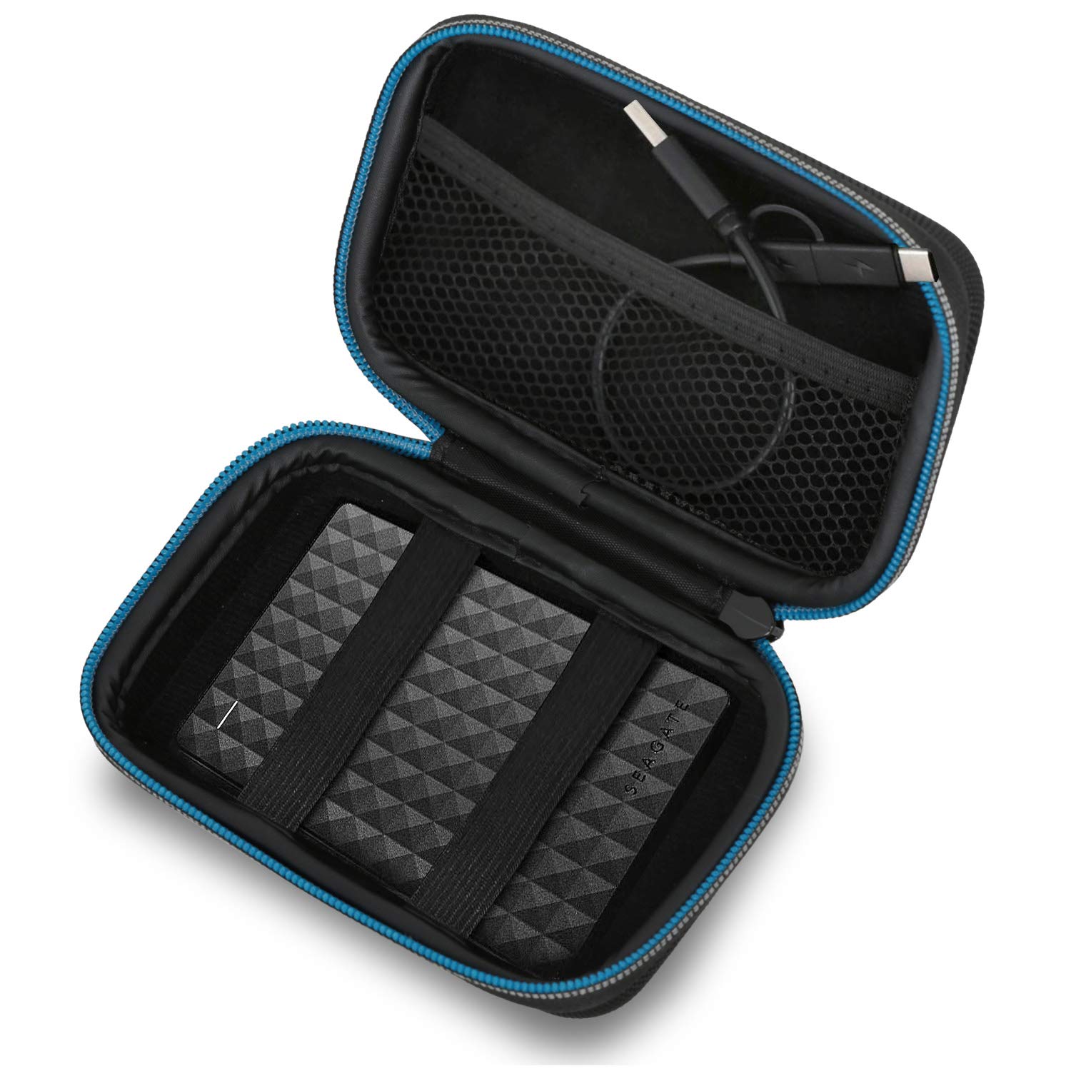 Wicked Chili - Custodia rigida AntiShock da 2,5'' per Hard-Disk esterno e SSD (max. 12,7 x 8,2 x 4 cm), incl. scomparto per cavo