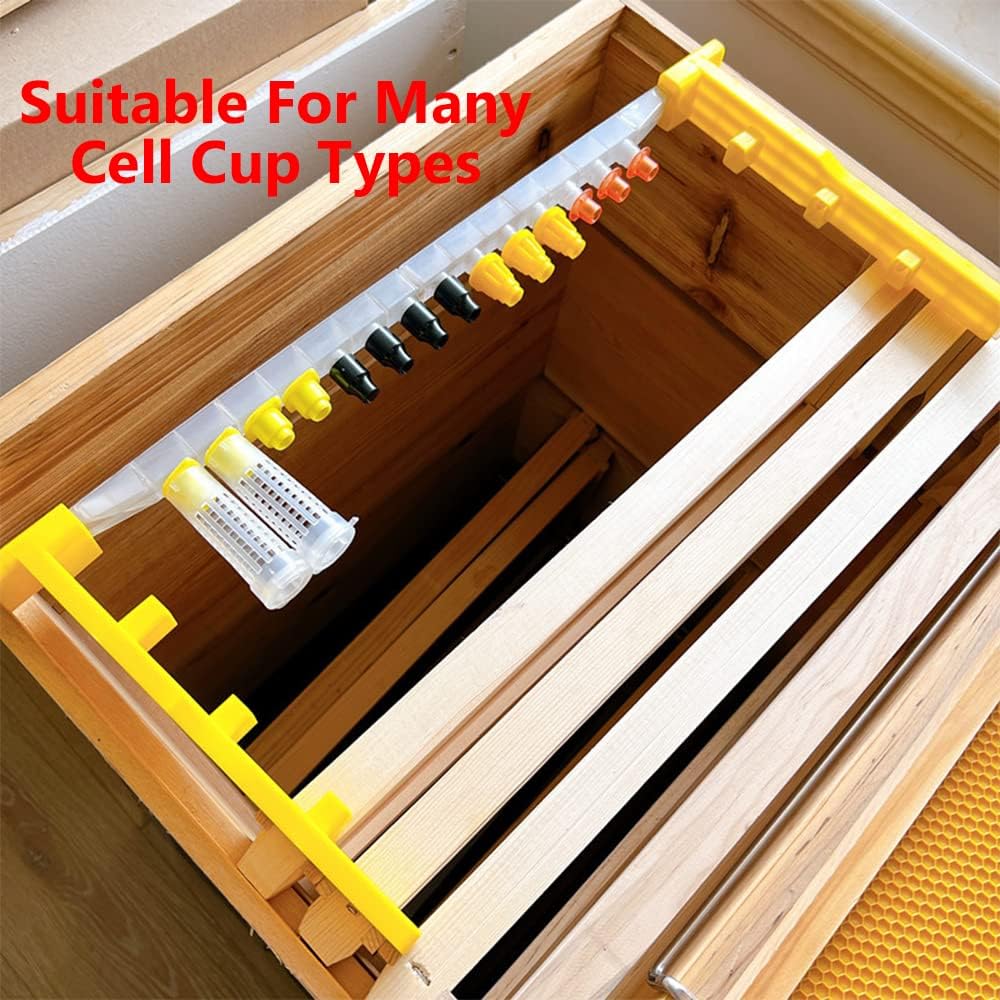 JZBZ Queen Rearing Kit,Grafting Frame Bar,Bee Cell Cups,Beekeeping Holder