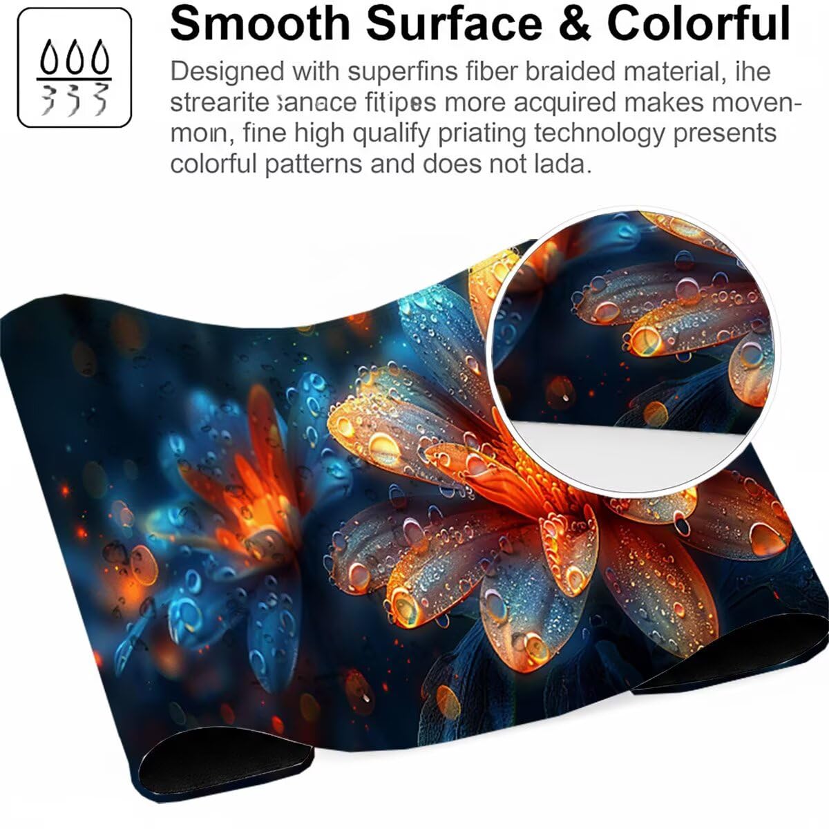Tappetino per Mouse Gaming XXL 1200x600x3mm– Ufficio Mousepad Grande – Migliora la Velocità e la Precisione Tenuta Stabile Sottomano per Ufficio e Casa Accessori Scrivania Paesaggio PjY14897 N-U