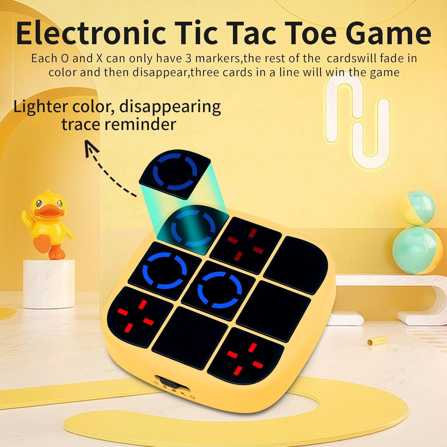 Tic Tac Toe Bolt Game, 4-in-1 Handheld Portable Electronic Toy Rechargeable, Educational Board Games Puzzle for Kids and Adults, Perfect for Travel, Road Trips, and Birthday Gifts - Fun Memory Game - Image 5 thumbnail