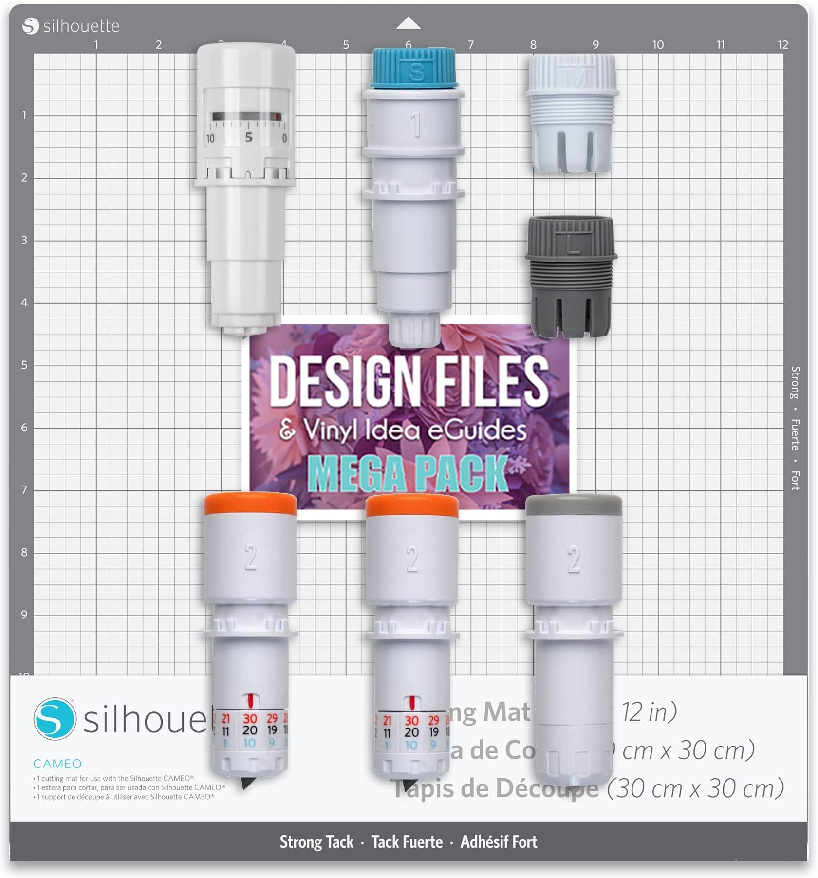 Silhouette Cameo 4 Tools Bundle with Strong Grip Mat & Design Card