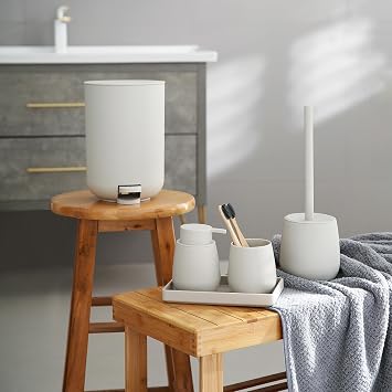 Beige Bathroom Accessories Sets Complete, Modern Bathroom Sets Organizer