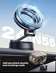 Lamicall for Magsafe Car Mount [70LBS Powerful Suction] Magnetic Phone Holder for Car, 360° Rotation Suction Cup Phone Mount Dashboard & Windshield for Truck fit iPhone 16 17 Pro Max Plus Air 15 14 13