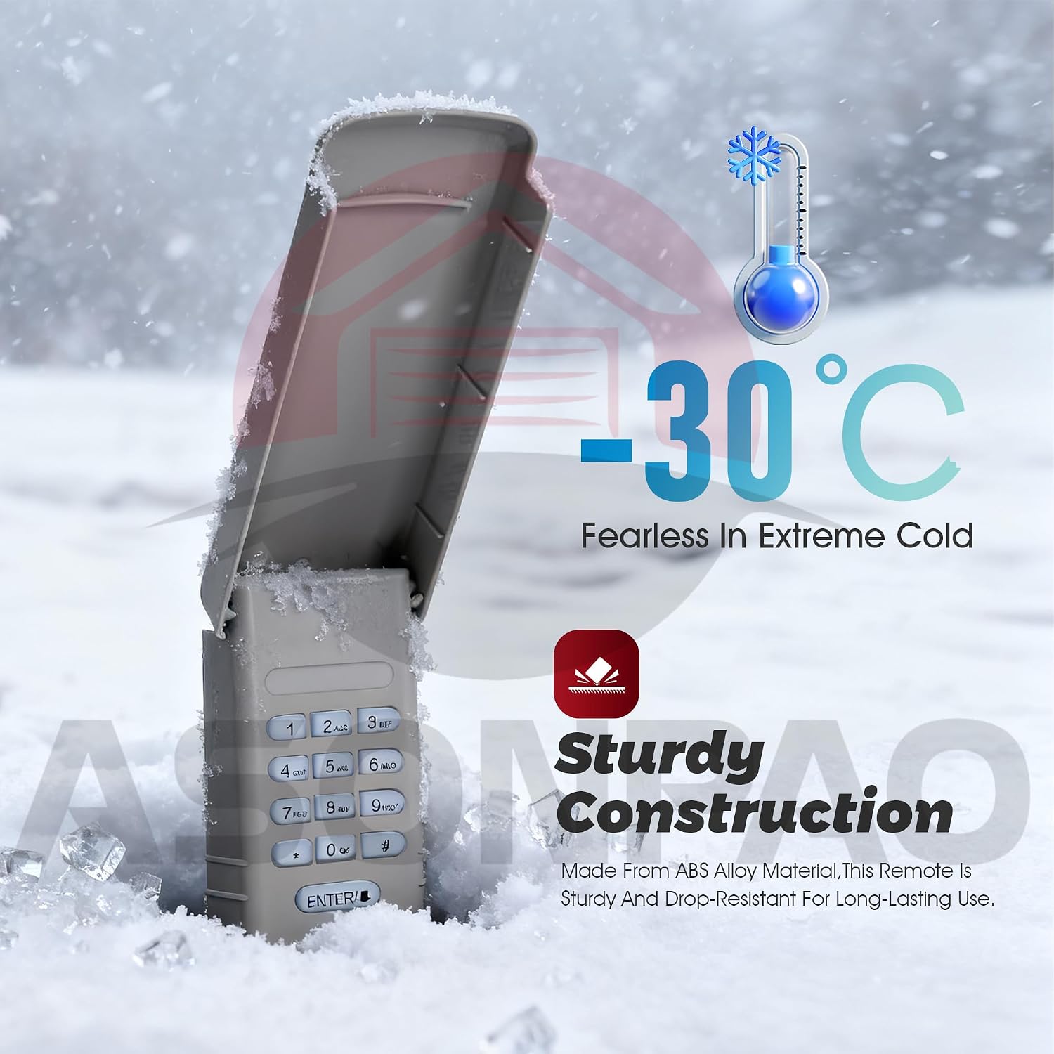 10 Dip Switch MultiCode Gate Opener Keypad 4200/420001 300MHZ | 3-Year Warranty FCC Certified