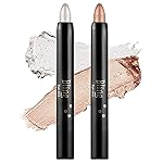 Boobeen Eyeshadow Pencil Crayon Waterproof Stick Shimmer Cream Pen - Create Glitter Eye Makeup, Easy to Use (01+15)