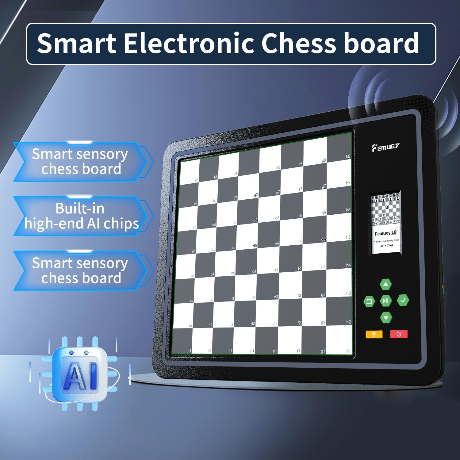 Electronic Chess Set, Computer Chess Game, Electronic Chess Set Game, Chess Sets Games Lovers, for Beginners Great Partner for Play and Practice