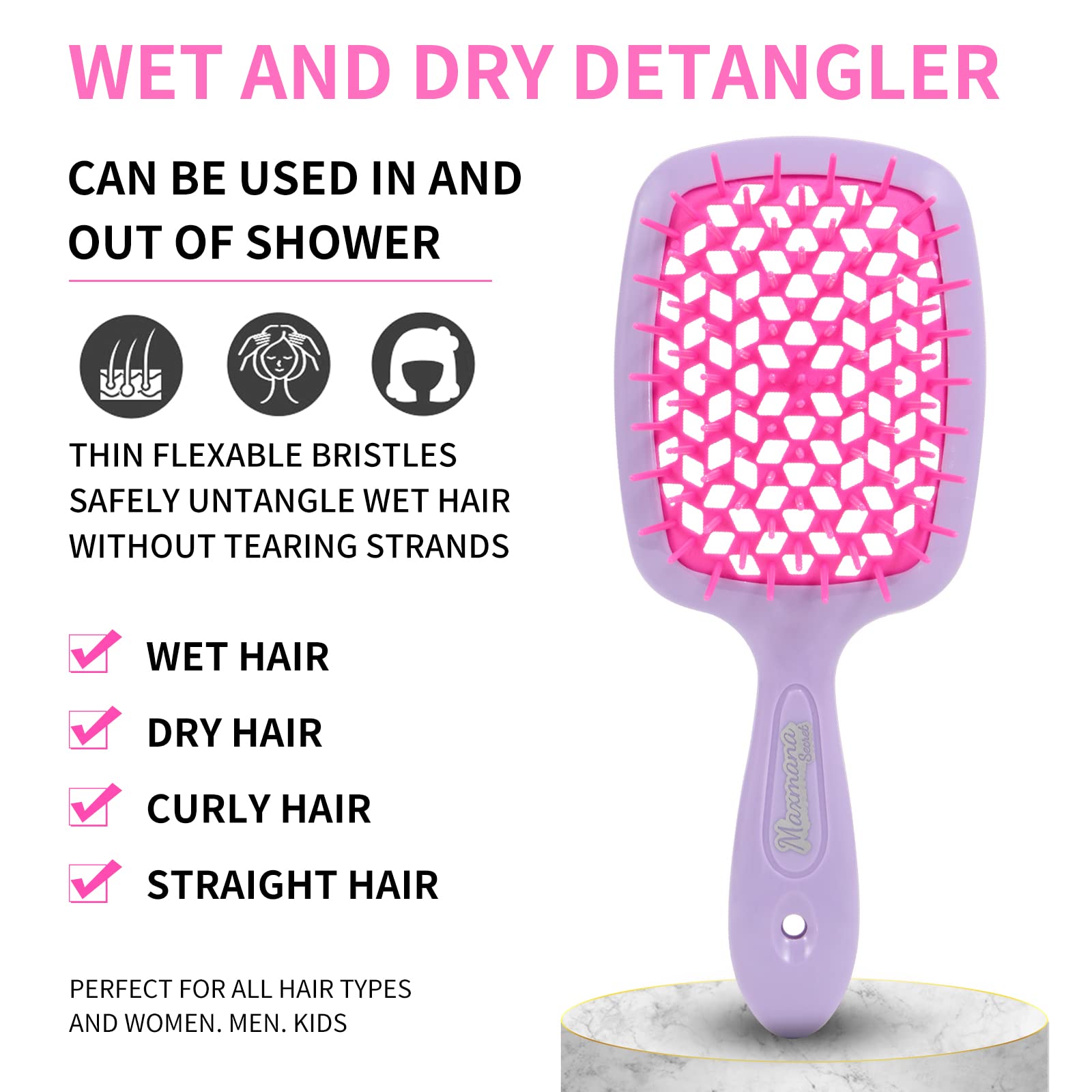 Maxmana Secret Detangler Hair brush,Detangling Brush - Image 3