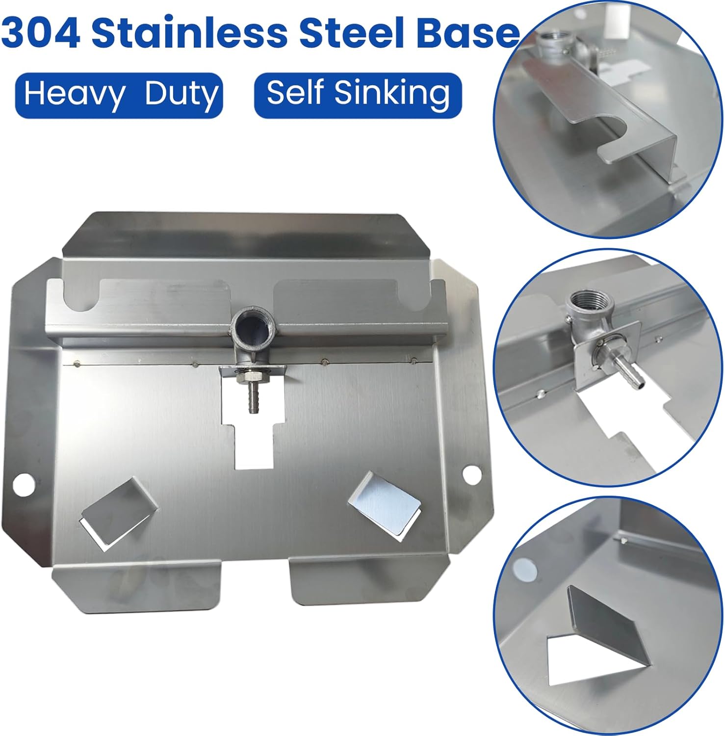 Aeration Diffuser 8.5" Self Sink Weighted Pond Aerator Disc with 2 Clamps Accessory for Outdoor Aeration System - Image 9