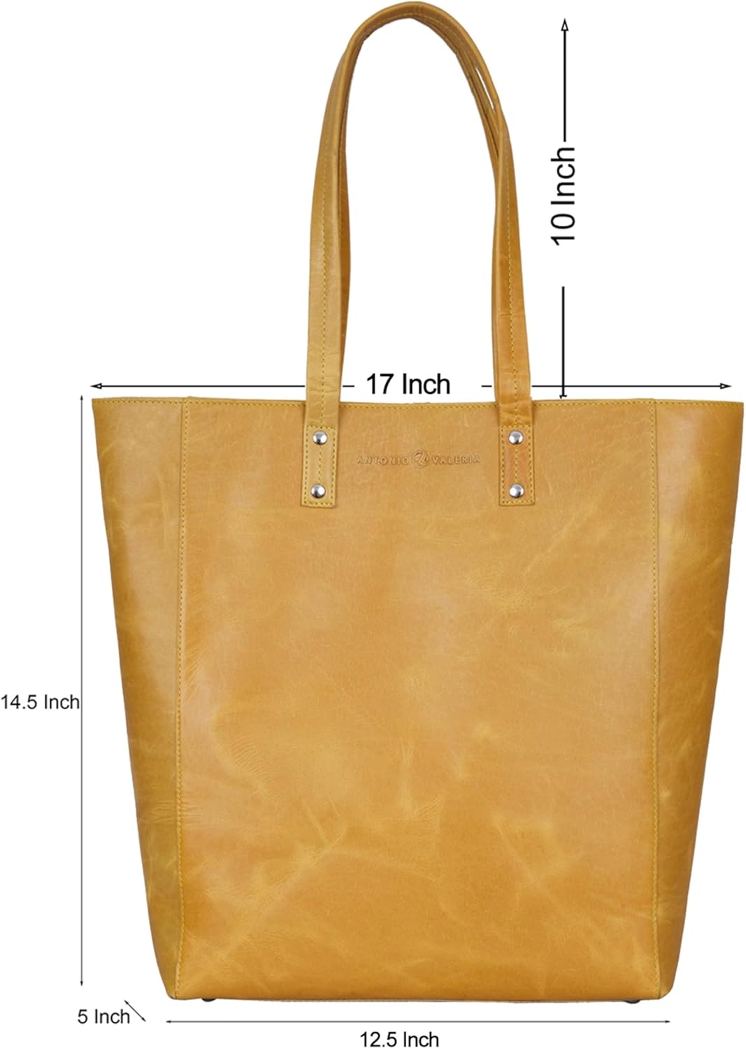 ANTONIO VALERIA Ava Leather Tote/Top Handle Shoulder Bag for Women - Image 2