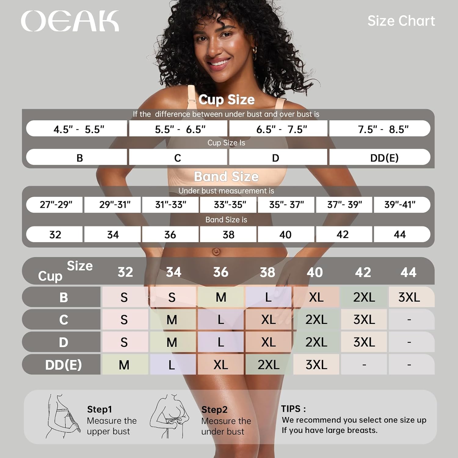 OEAK Women Bras No Underwire Scalloped Push Up Buttery Soft Tshirt Bra Seamless Full Coverage Convertible Everyday Bra - Image 6