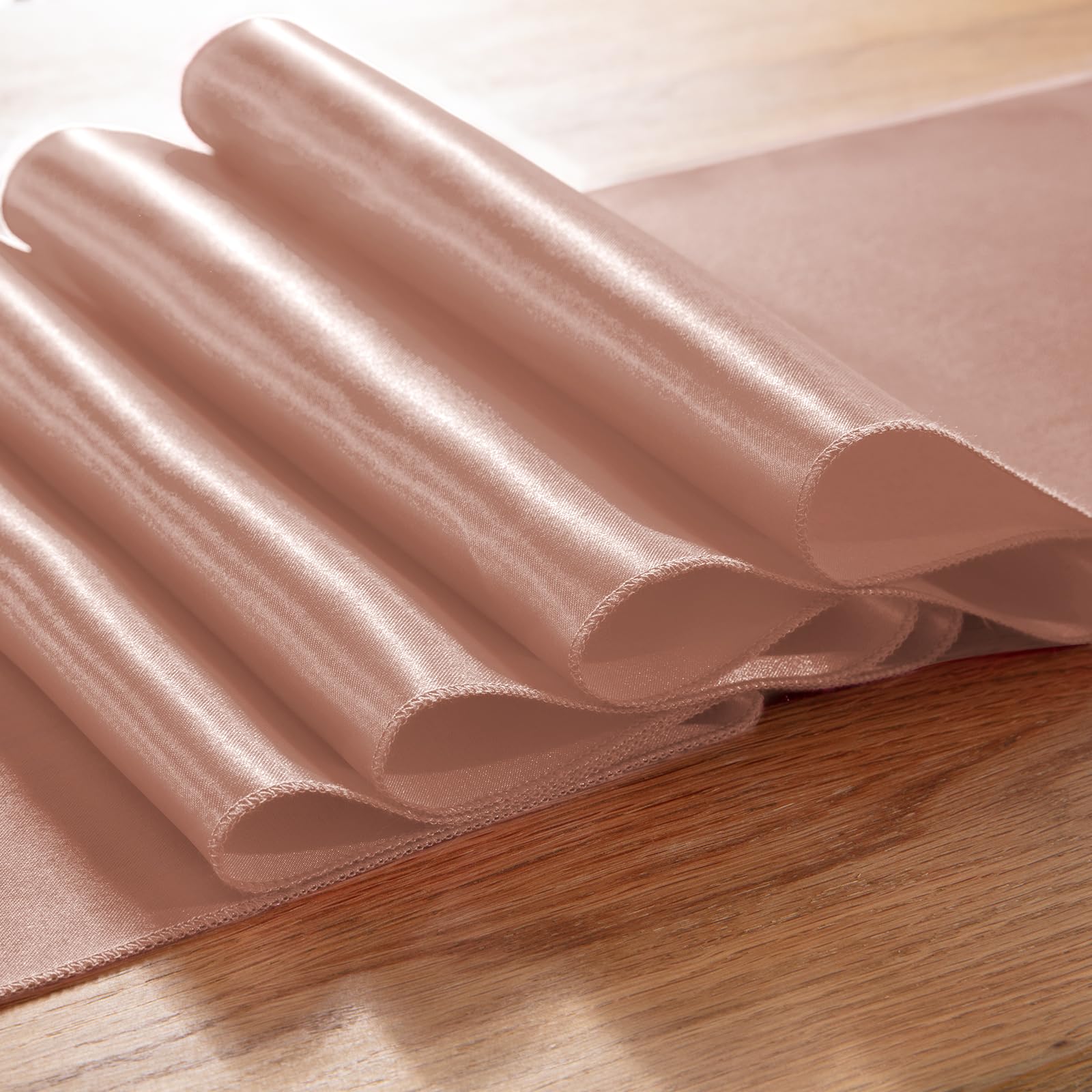 Satin-Tischläufer, 30,5 x 274,3 cm, glatter Seidenstoff, Tischläufer für Hochzeiten, Bankette, Partys, Geburtstage und Abschlussfeiern, 10 Stück