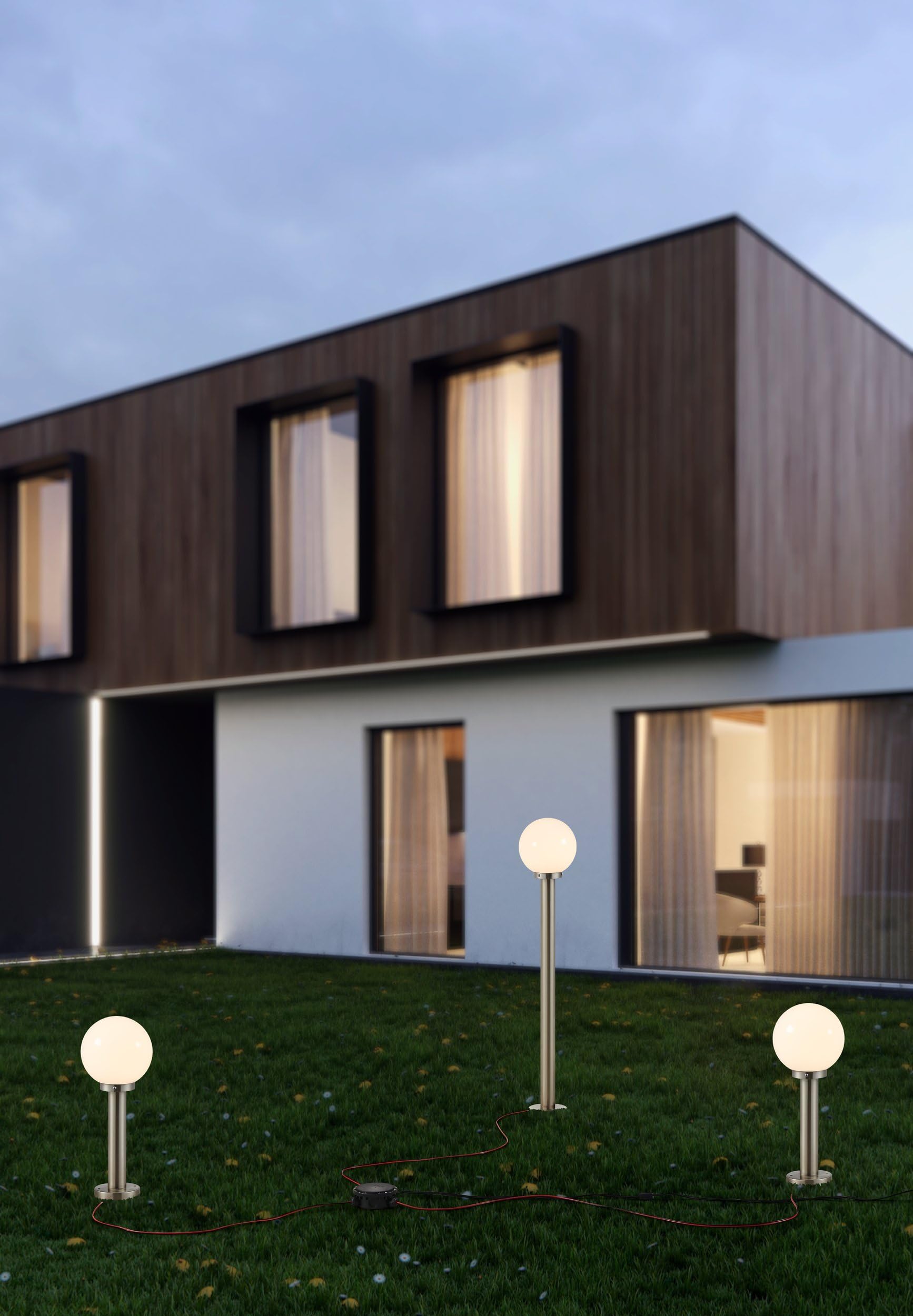 EGLO Outdoor Akcesoria Connector Box, rozdzielacz kabli, 3 przewody | materiał: tworzywo sztuczne, kolor: czarny, IP68