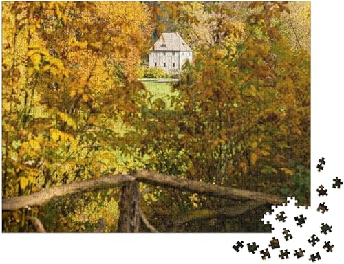 Miniatura 2 de Weimar, Goethe Garden House at Famous Ilmpark in Autumn... Rompecabezas con 1000 piezas