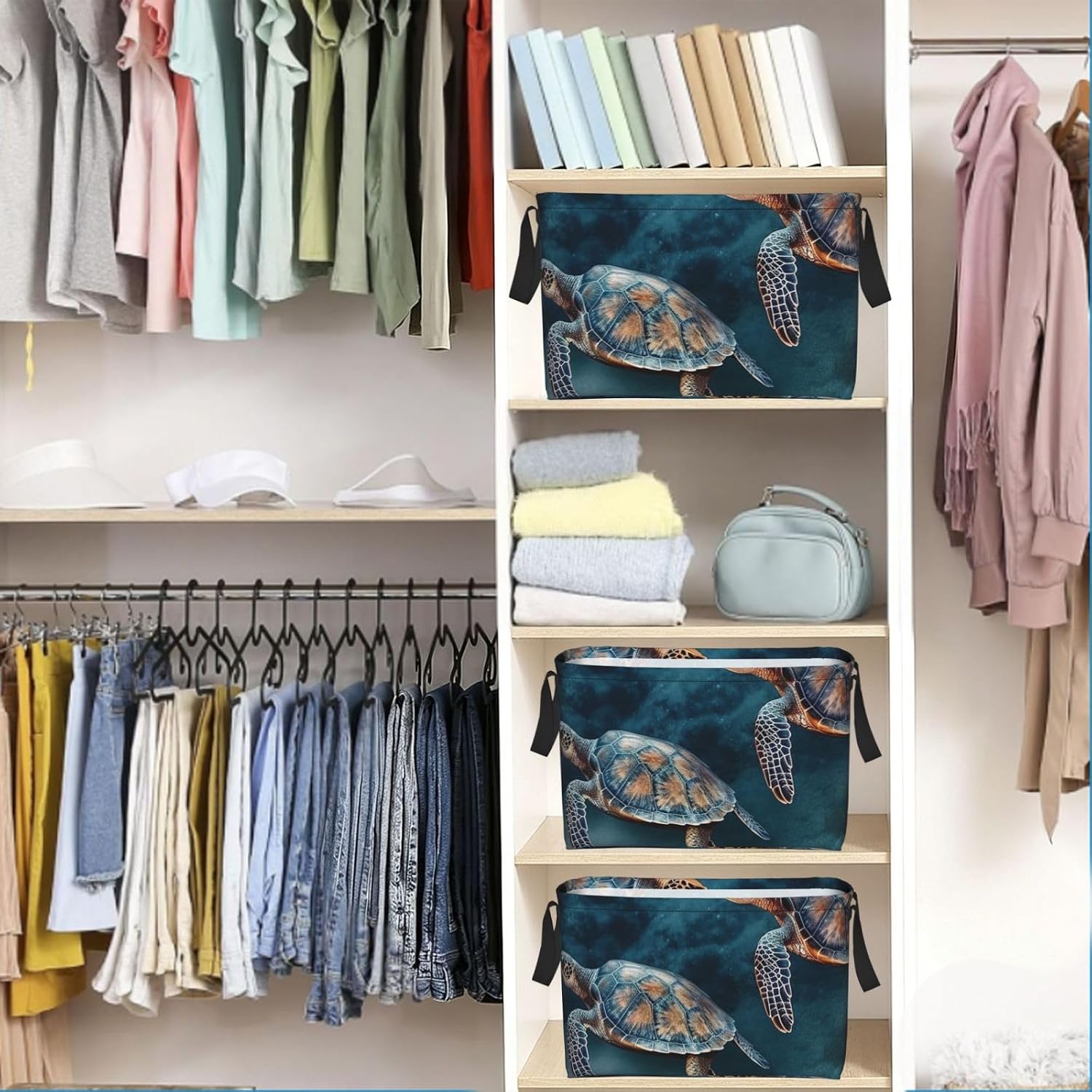 Storage Basket For Shelves Storage Bins With Handles Stylish Gift Basket image 5