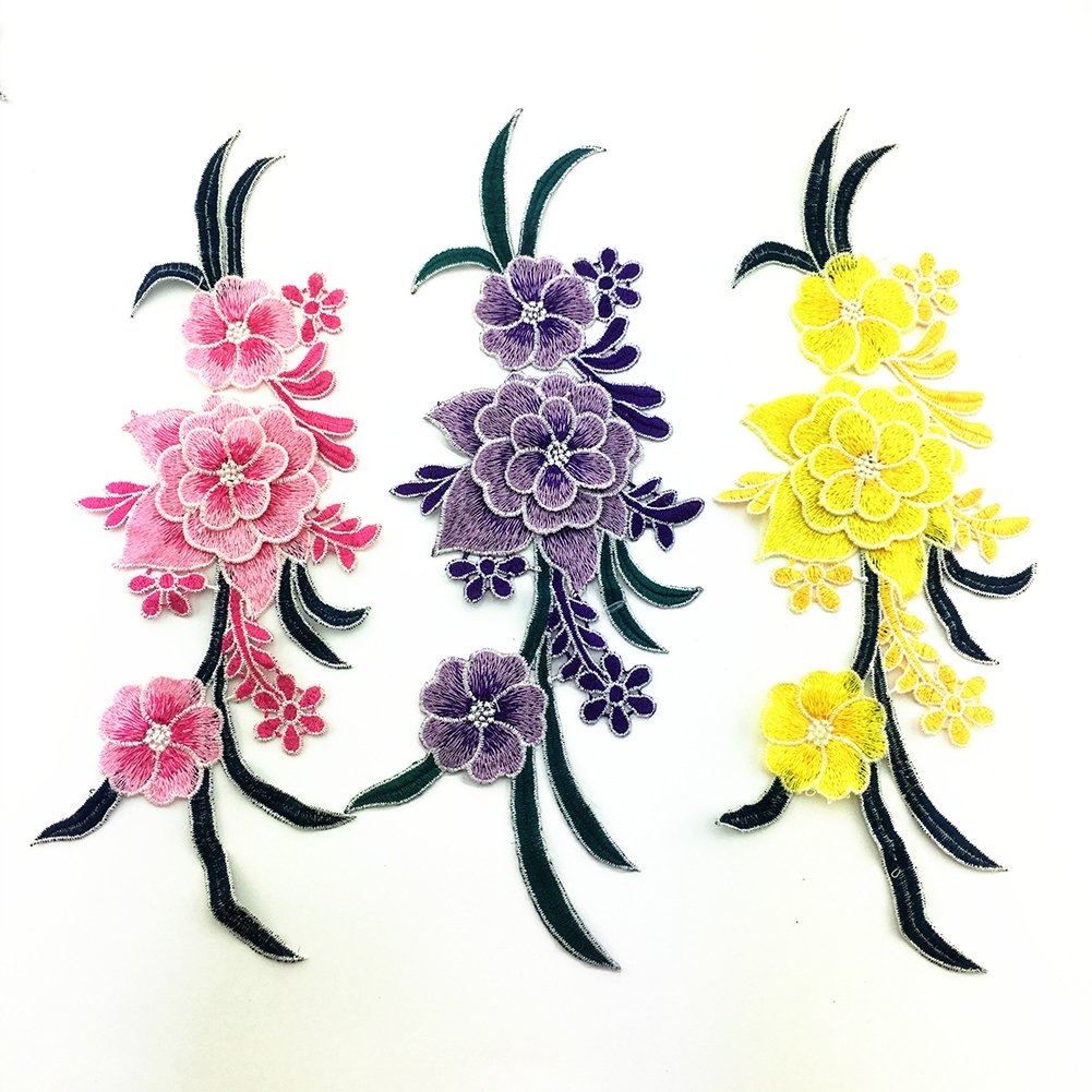 Lot De 20 Patches Thermocollants Fleuris – Pour Customiser Vêtements Et Sacs - 3