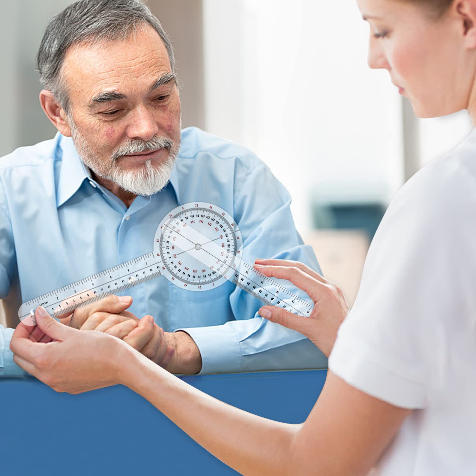 Snapklik.com : Goniometer 12 Inch 360 Clear Protractor Physical Therapy ...
