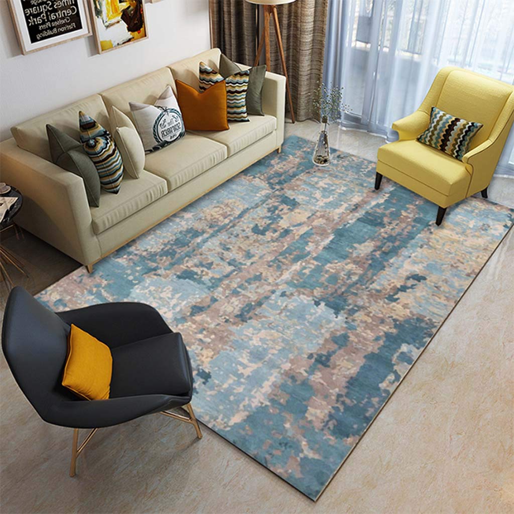 Tapis lavable en machine à motif géométrique salon 180x250 cm