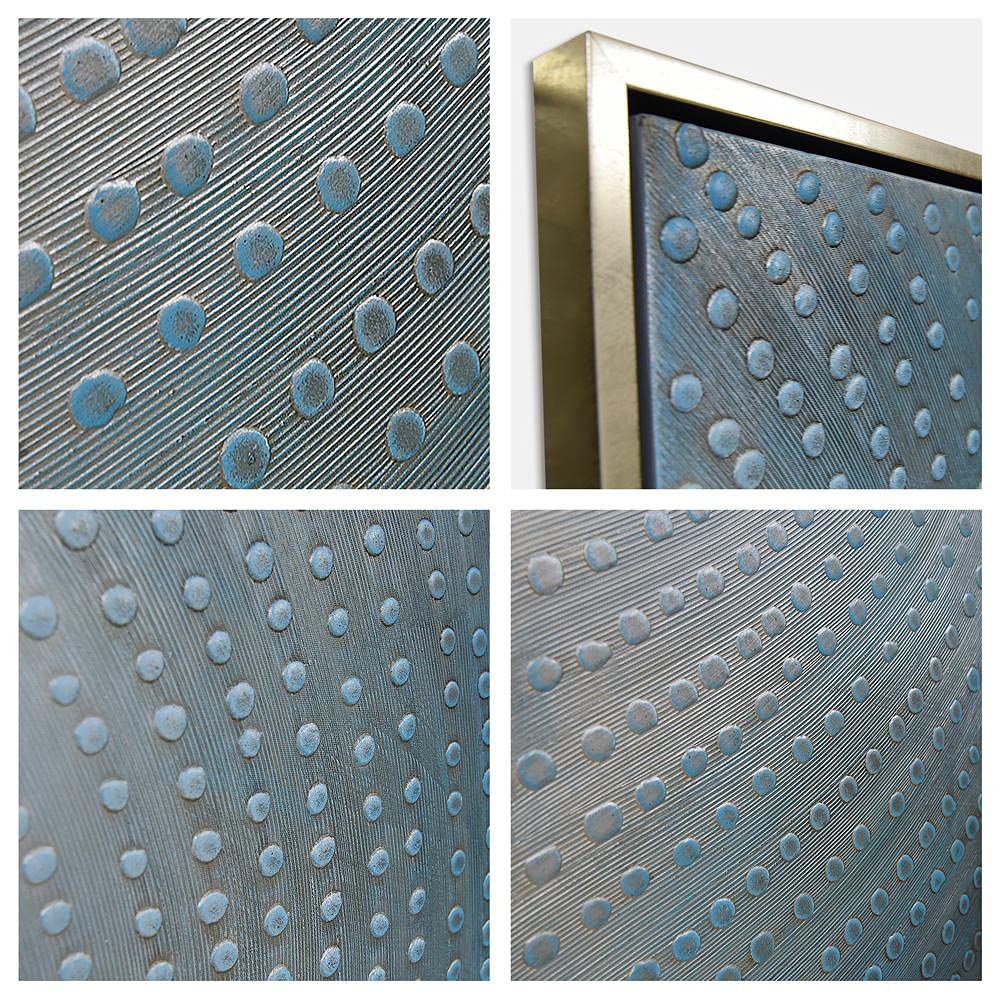Empire Art Direct Ocean Elixir – Quadro Astratto Dipinto A Mano Su Tela, Metallico, 91,4x91,4 Cm, Pronto Da Appendere - 4